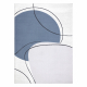 CURVY white 11 Arches washable rug, structured, embossed, plush