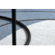CURVY white 11 Arches washable rug, structured, embossed, plush