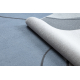 CURVY white 11 Arches washable rug, structured, embossed, plush