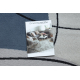 CURVY white 11 Arches washable rug, structured, embossed, plush