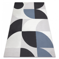 Tapis TEDDY NEW dream 47 cercle Shaggy argent très épais, en peluche