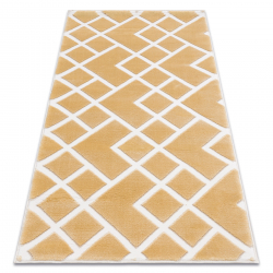 Akril VALS szőnyeg 3232 Geometriai térbeli 3D sárga / elefántcsont