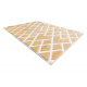 Χαλί ακρυλικό VALS 3232 γεωμετρικός χωρική 3D κίτρινο / ελεφαντόδοντο