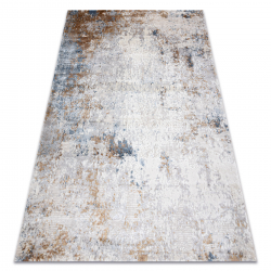 Wollteppich TAHAR 99004B Creme - HANDGEWEBT Schlinge, uniform