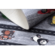 BAMBINO 2092 tapijt wasbaar Straten, auto's voor kinderen antislip - antraciet
