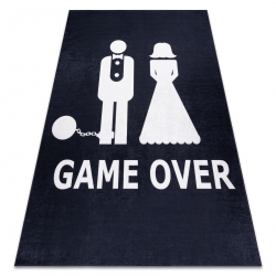 Pestav vaip BAMBINO 2104 'Game over' pulm, poissmeestepidu, libisemisvastane - must