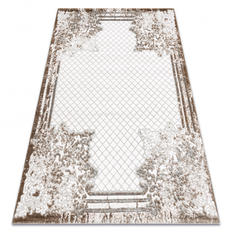 Teppich ACRYL VALS 039 45 Blumen Rahmen elfenbein / beige