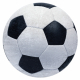 BAMBINO 2139 umývací okrúhly koberec - Futbal pre deti protišmykový - čierna / bílá