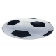 BAMBINO 2139 umývací okrúhly koberec - Futbal pre deti protišmykový - čierna / bílá