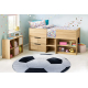 Alfombra lavable BAMBINO 2139 circulo - futbol para niños antideslizante - negro / blanco