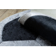 BAMBINO 2139 cirkel tæppe skal vaskes - fodbold for børn skridsikker - sort / hvid
