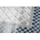 Tepih AKRIL VALS 103 Geometrijski, okvir prostorne 3D siva / Ivory 