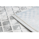 Tapis ACRYLIQUE VALS 103 Géométrique, cadre spatial 3D gris / ivoire 