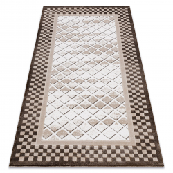 Akril VALS szőnyeg 103 Geometriai, dísz térbeli 3D bézs / elefántcsont 