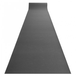 Alfombra de pasillo con refuerzo de goma RUMBA 1897 un solo color gris oscuro