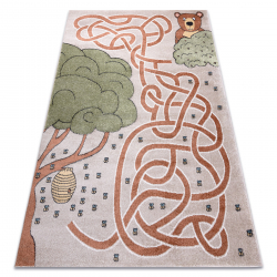 Alfombra de lana LEGEND 468 12 GB300 OSTA - Ornamento, marco, exclusivo rojo / beige