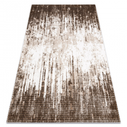Χαλί ακρυλικό VALS 8376 γεωμετρικός χωρική 3D καφέ / μπεζ