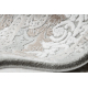 Alfombra, acera acrílica VALS 0074 Ornamento gris / marfil 