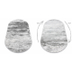 Tapis ACRYLIQUE VALS 2359 ovale Abstraction ivoire / gris