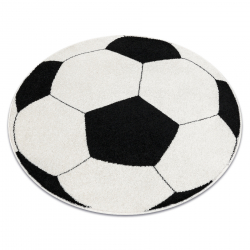 Carpet SILVER circle PIŁKA football black - white
