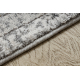 Moderný koberec TULS štrukturálny, strapce 51323 Vintage, vzor rámu, ružica slonová kosť / sivá 