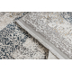 Modern carpet TULS structural, fringe 51323 Vintage, frame rosette ivory / grey 