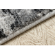 Modern Teppich TULS strukturell, Franse 51322 Marmor grau / elfenbein