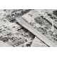 Modern Teppich TULS strukturell, Franse 51322 Marmor grau / elfenbein
