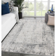 Modern carpet TULS structural, fringe 51324 Vintage, frame ivory / grey 