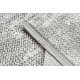 Tapete moderno TULS estrutural, franjas 51325 mescla marfim / cinzento 
