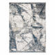Tapete moderno TULS estrutural, franjas 51326 Geométrico, mosaico marfim / azul