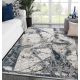 Modern carpet TULS structural, fringe 51326 Geometric, mosaic ivory / blue