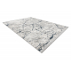 Modern Teppich TULS strukturell, Franse 51320 Marmor elfenbein / blau
