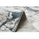 Moderne teppe TULS strukturell, frynser 51320 Marmor elfenben / blått 