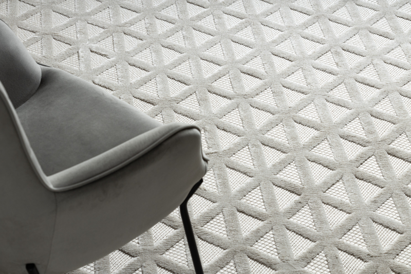 Grand Tapis triangles coton sisal Chehoma