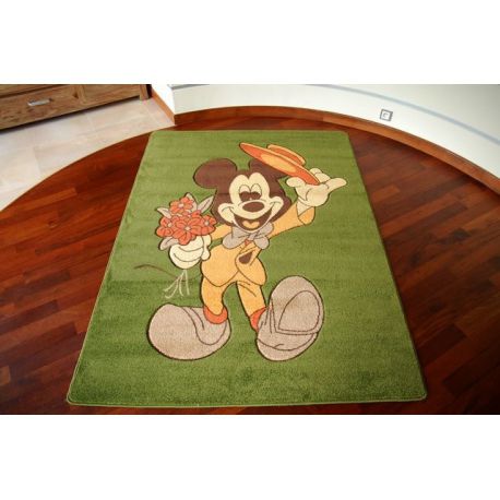 Vaikų kilimas Mickey Mouse žalias