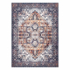 ANTIKA carpet ancret sunset, modern ornament, washable - navy blue / orange