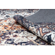ANTIKA tapijt ancret sunset, modern ornament, wasbaar - marineblauw / oranje