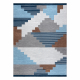 ANTICA 124 tek vloerkleed, modern geometrisch wasbaar - beige / blauw