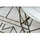 ANTIKA 125 tek teppe, moderne ramme, gresk vaskbar - beige / grå