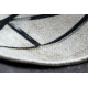 ANTICA 125 tek vloerkleed, modern kader, Grieks wasbaar - beige / grijskleuring 