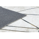 ANTIKA 125 tek teppe, moderne ramme, gresk vaskbar - beige / grå
