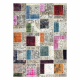 ANTIKA 109 tek tepih, moderni patchwork, grčki perivi - bež / Siva 