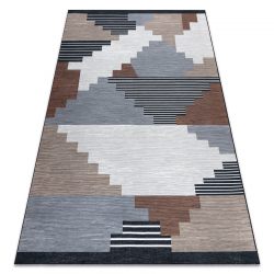 ANTIKA 126 tek rug, modern geometric washable - beige / grey 