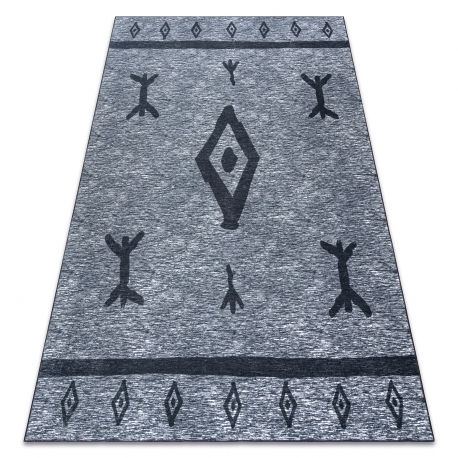 ANTIKA tapijt 119 tek, modern azteeks, wasbaar - grijskleuring