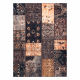 ANTIKA ancient chocolate Teppich, modernes Patchwork, griechisch waschbar - braun / Terrakotta
