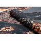 ANTIKA ancient chocolate rug, modern patchwork, Greek washable - brown / terracotta