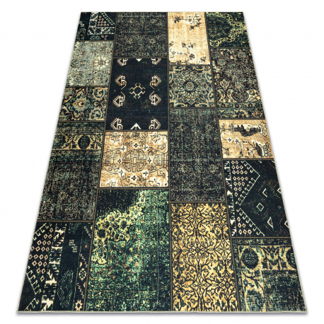 ANTIKA ancient olive szőnyeg, modern patchwork, görög mosható - zöld