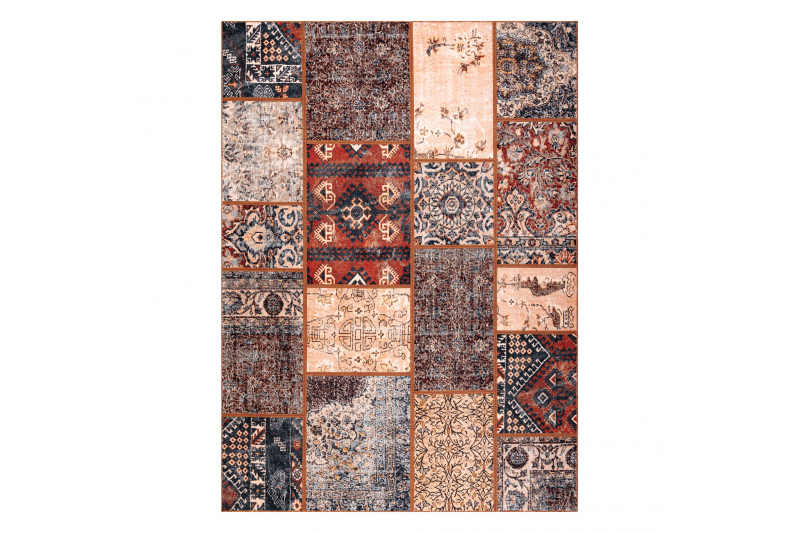 ANTIKA ancient rust Teppich, modernes Patchwork, griechisch