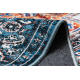 ANTIKA carpet ancret orangeblue, modern ornament, washable - blue / orange